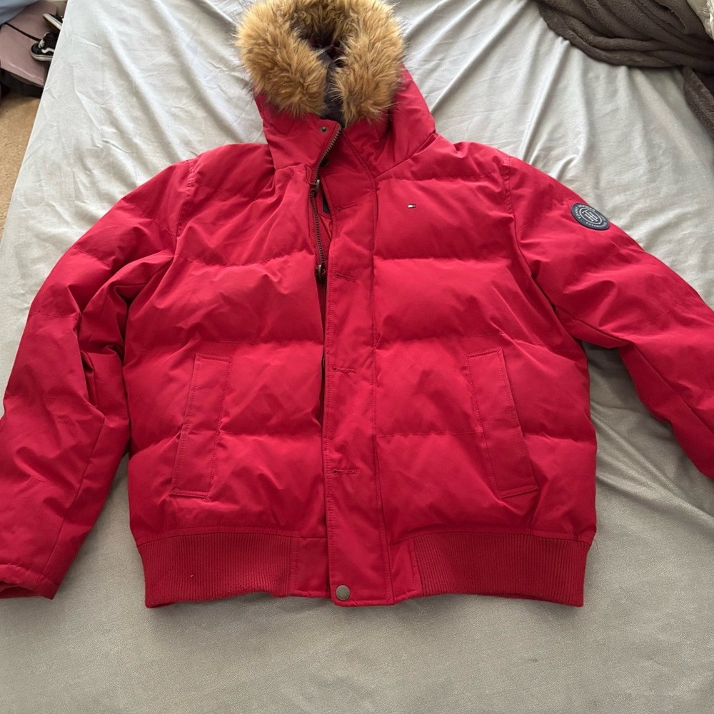 Tommy Hilfiger Red Puffer Coat